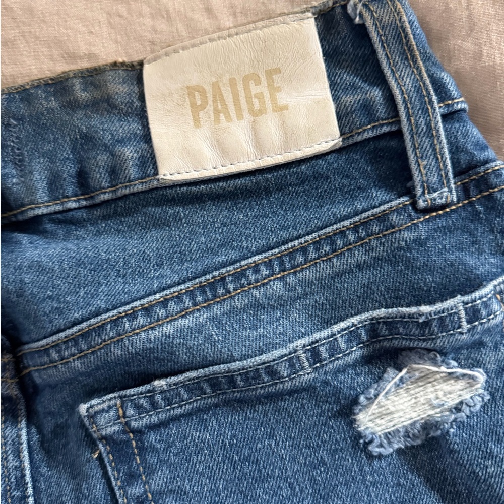 PAIGE Sasha Wide Leg Women's Distressed Jeans, Size 27 - Picture 9 of 10
